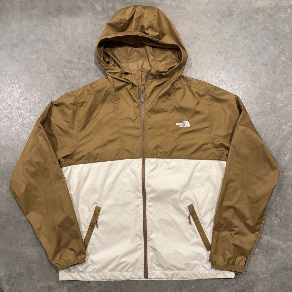 The North Face Men's Large Cyclone Jacket Brown Beige Full Zip